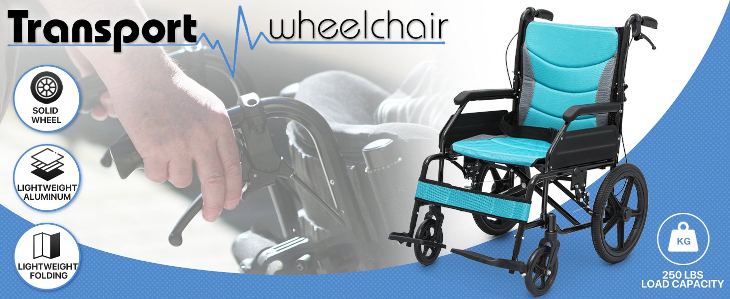 Foldable Transport Wheelchair
